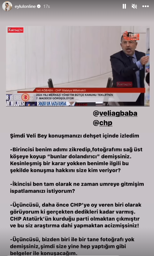 Eylül Öztürk, Veli Ağbaba'nın Meclis kürsüsündeki sözlerine veryansın etti: Araştırma yapmaktan acizsiniz